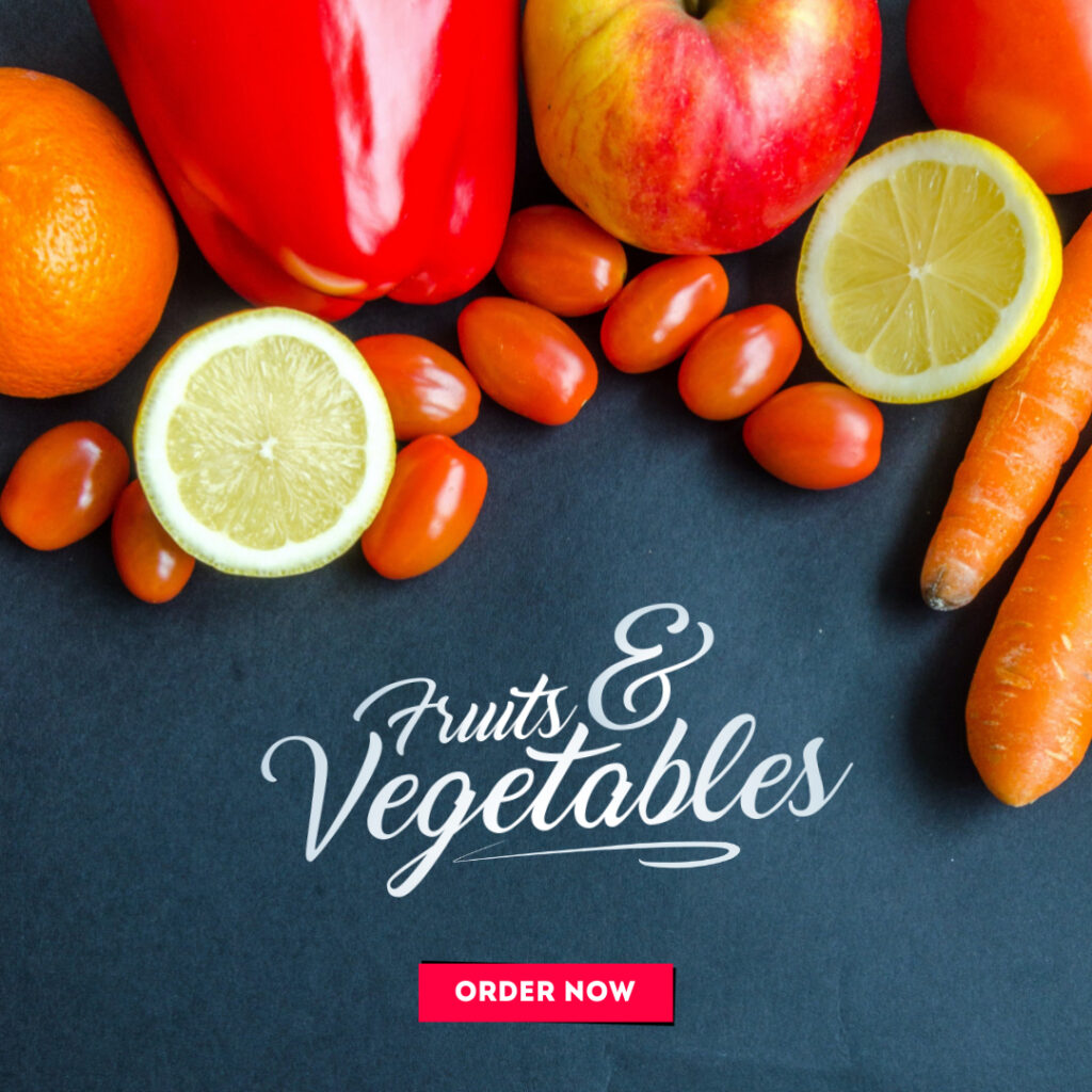 Copy of Fruits Vegetables Online Ad - Made with PosterMyWall